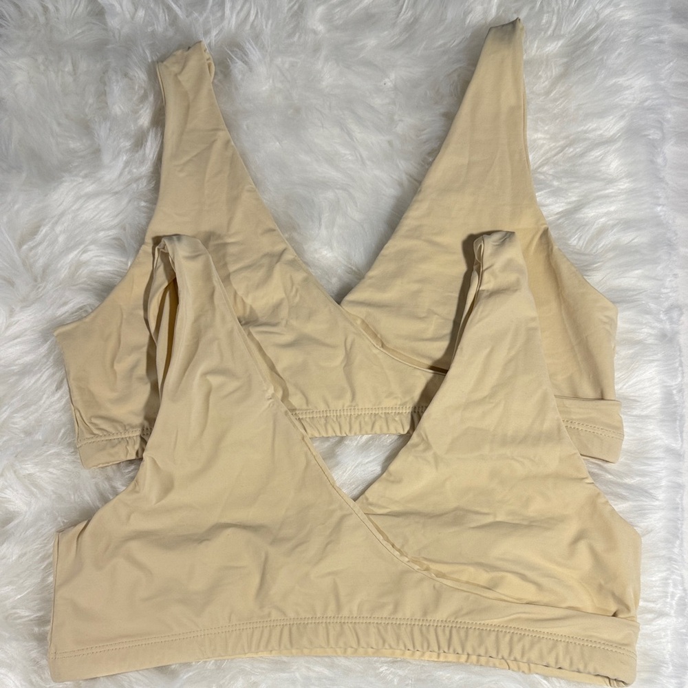 Elita | Beige Wireless Bralette Set | 36